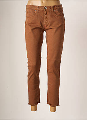 Jeans coupe slim slim taille basse marron DENIM STUDIO femme