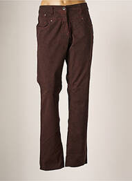 Pantalon slim tissage popeline taille normale marron SANDWICH femme