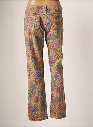 Pantalon droit tissage popeline taille basse marron CHIPIE$ femme