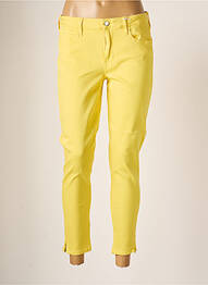 Pantalon 7/8 stretch taille basse jaune GUESS femme