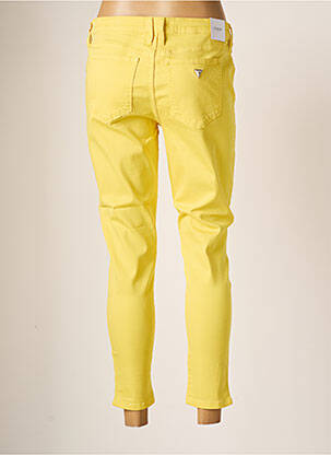 Pantalon 7/8 stretch taille basse jaune GUESS femme