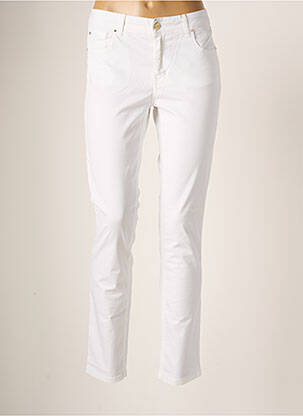 Pantalon slim taille basse taille basse blanc FRACOMINA femme