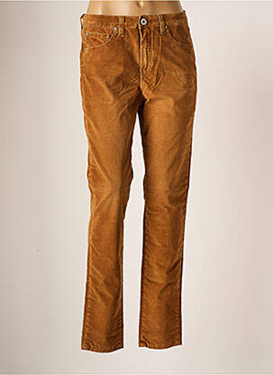 Pantalon slim stretch taille normale marron DENIM STUDIO femme