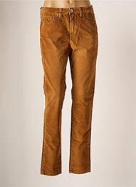 Pantalon slim stretch taille normale marron DENIM STUDIO femme
