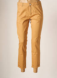 Pantalon chino taille basse taille basse beige FRACOMINA femme