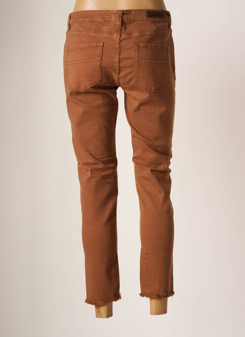 Jeans coupe slim marron DENIM STUDIO pour femme