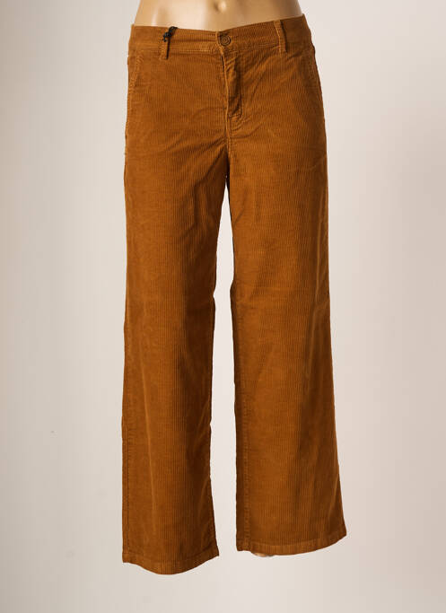 Pantalon large marron HAPPY pour femme