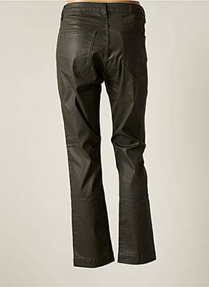 Pantalon droit stretch taille haute vert DENIM STUDIO femme