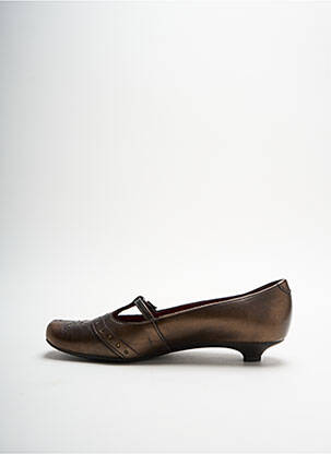 Ballerines talon bas talon plat jusqu'à 3cm marron SIMONA FASHION femme