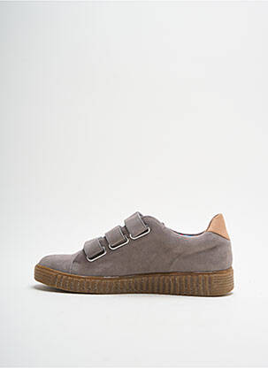 Baskets tissage satiné talon plat jusqu'à 3cm gris FUGITIVE BY FRANCESCO ROSSI femme