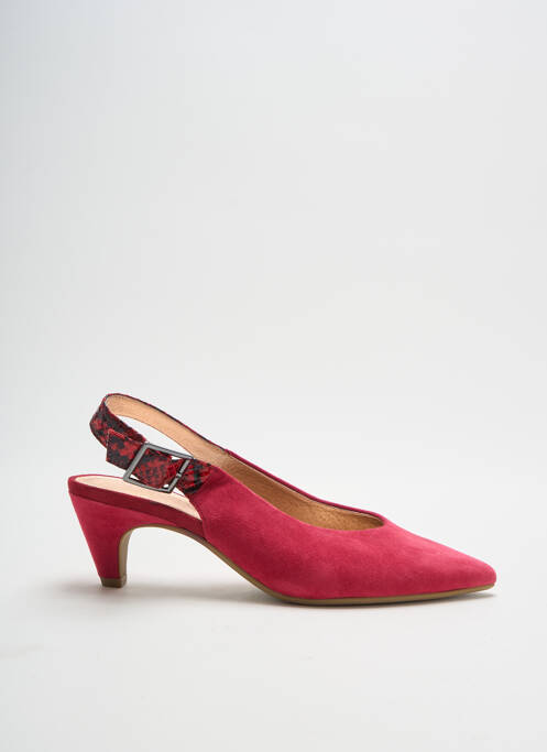 Sandales/nu pieds tissage satiné talon de 4 à 6cm rose EMILIE KARSTON femme