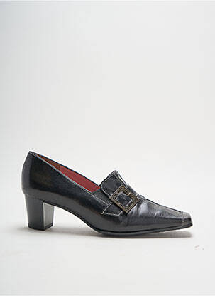 Mocassins carré talon de 4 à 6cm noir ELANTINE femme