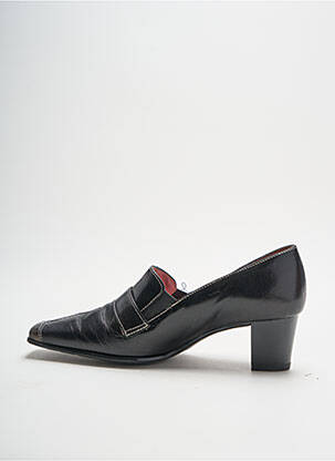 Mocassins matière lisse talon de 4 à 6cm noir ELANTINE femme
