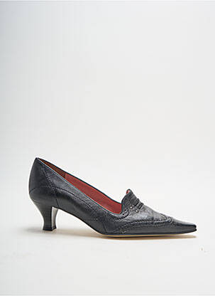 Mocassins tissage satiné talon de 4 à 6cm noir ELANTINE femme