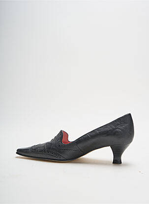 Mocassins tissage satiné talon de 4 à 6cm noir ELANTINE femme