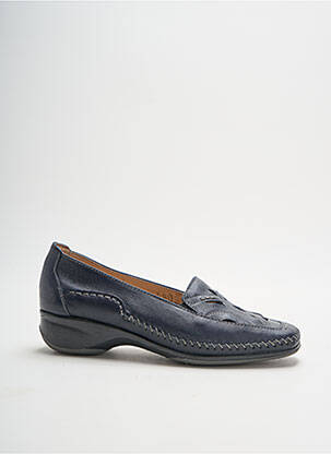 Mocassins tissage satiné talon plat jusqu'à 3cm bleu FLEXELL femme
