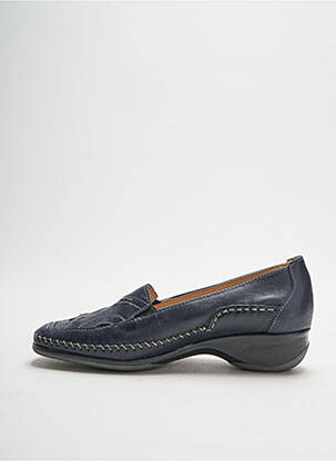 Mocassins tissage satiné talon plat jusqu'à 3cm bleu FLEXELL femme
