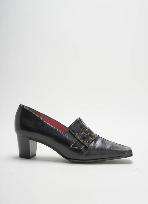 Mocassins carré talon de 4 à 6cm noir ELANTINE femme