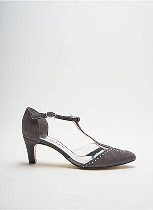 Sandales/nu pieds tissage satiné talon de 4 à 6cm gris AZUREE femme