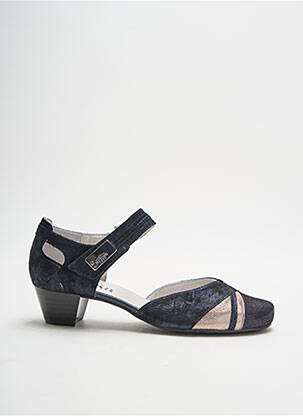 Sandales/nu pieds type de semelle amortissante talon de 4 à 6cm bleu ARTIKA SOFT femme