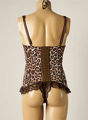 Corset haut soutien-gorge emboitant marron MILLESIA femme