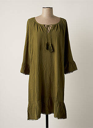 Robe de plage fermeture liens à nouer vert TAUBERT femme