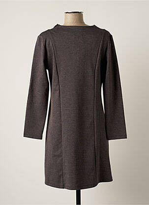 Robe courte coupe évasée manches longues gris VANIA femme