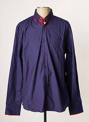 Chemise manches longues violet CAP 10 TEN pour homme