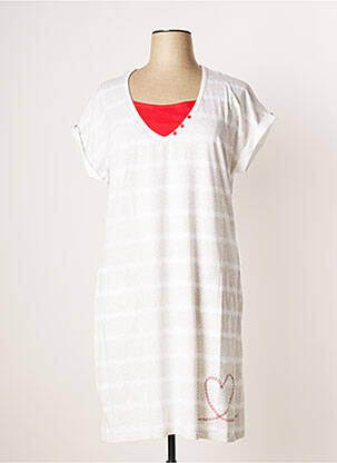 Chemise de nuit blanc ROSE POMME pour femme