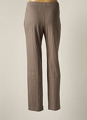 Pantalon droit stretch taille normale marron ELEANE femme