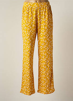 Pantalon large taille normale taille normale jaune JANIRA femme