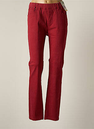 Pantalon droit rouge QUATRE VINGT JOURS pour femme