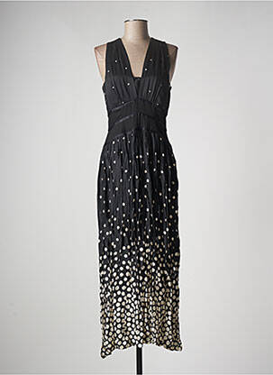 Robe longue sans manche sans manche noir PAUL BRIAL femme