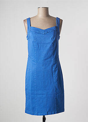 Robe mi-longue sans manche sans manche bleu PAUL BRIAL femme