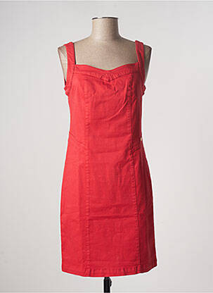 Robe mi-longue sans manche sans manche rouge PAUL BRIAL femme