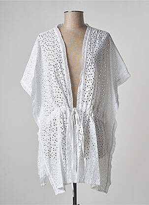 Gilet manches courtes manches courtes blanc PAUL BRIAL femme