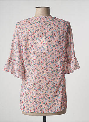 Blouse imprimé fleurs manches 3/4 rose PAUL BRIAL femme