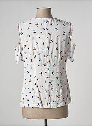 Chemisier manches courtes manches courtes blanc PAUL BRIAL femme