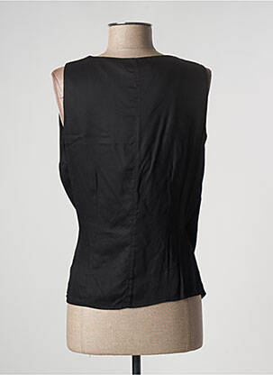 Top coupe fluide sans manche noir PAUL BRIAL femme