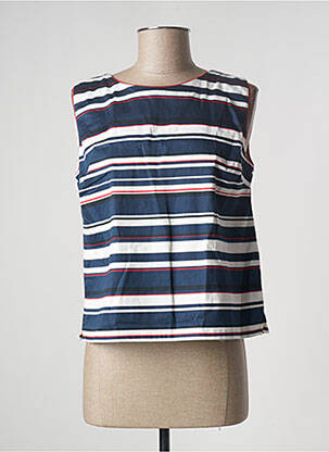 Top sans manche sans manche bleu PAUL BRIAL femme