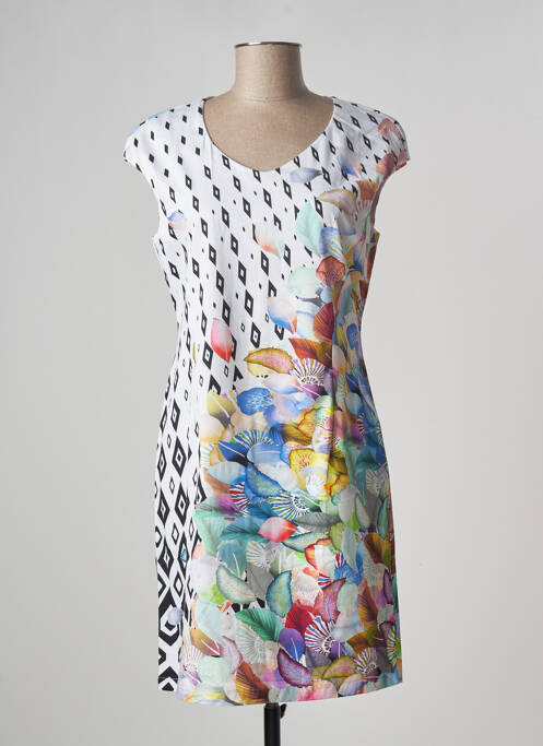 Robe mi-longue blanc PAUL BRIAL pour femme