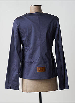 Veste casual col rond bleu PAUL BRIAL femme