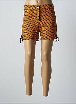 Short fermeture zippée sous rabat boutonné taille normale orange PAUL BRIAL femme