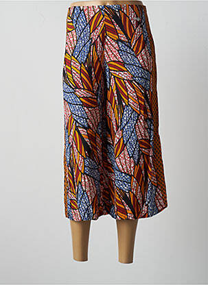 Pantacourt tissage popeline taille normale marron PAUL BRIAL femme
