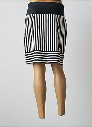 Jupe courte coupe droite noir PAUL BRIAL femme