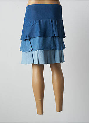 Jupe courte fermeture zip latéral bleu PAUL BRIAL femme