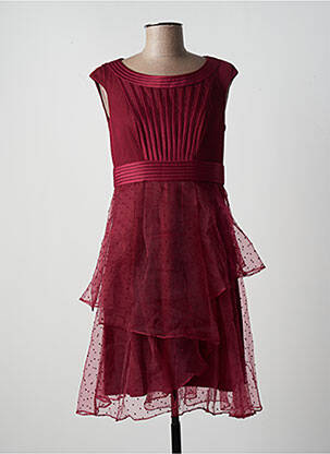 Robe mi-longue sans manche sans manche rouge PAUL BRIAL femme