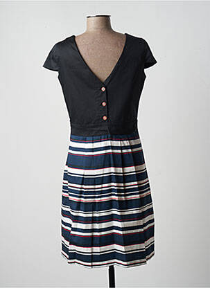 Robe mi-longue manches courtes manches courtes noir PAUL BRIAL femme