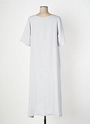Robe longue manches courtes manches courtes gris OZÉE femme