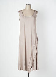 Robe longue sans manche sans manche marron MALOKA femme